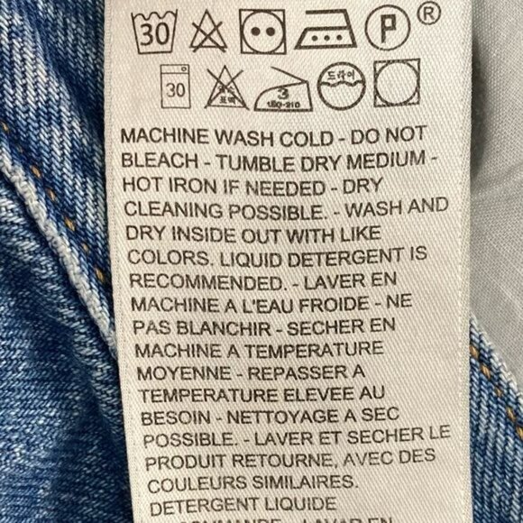 Levis Premium Wedgie Fit High-Rise Distressed Straight Leg Jeans Size 24‎ - Picture 12 of 15